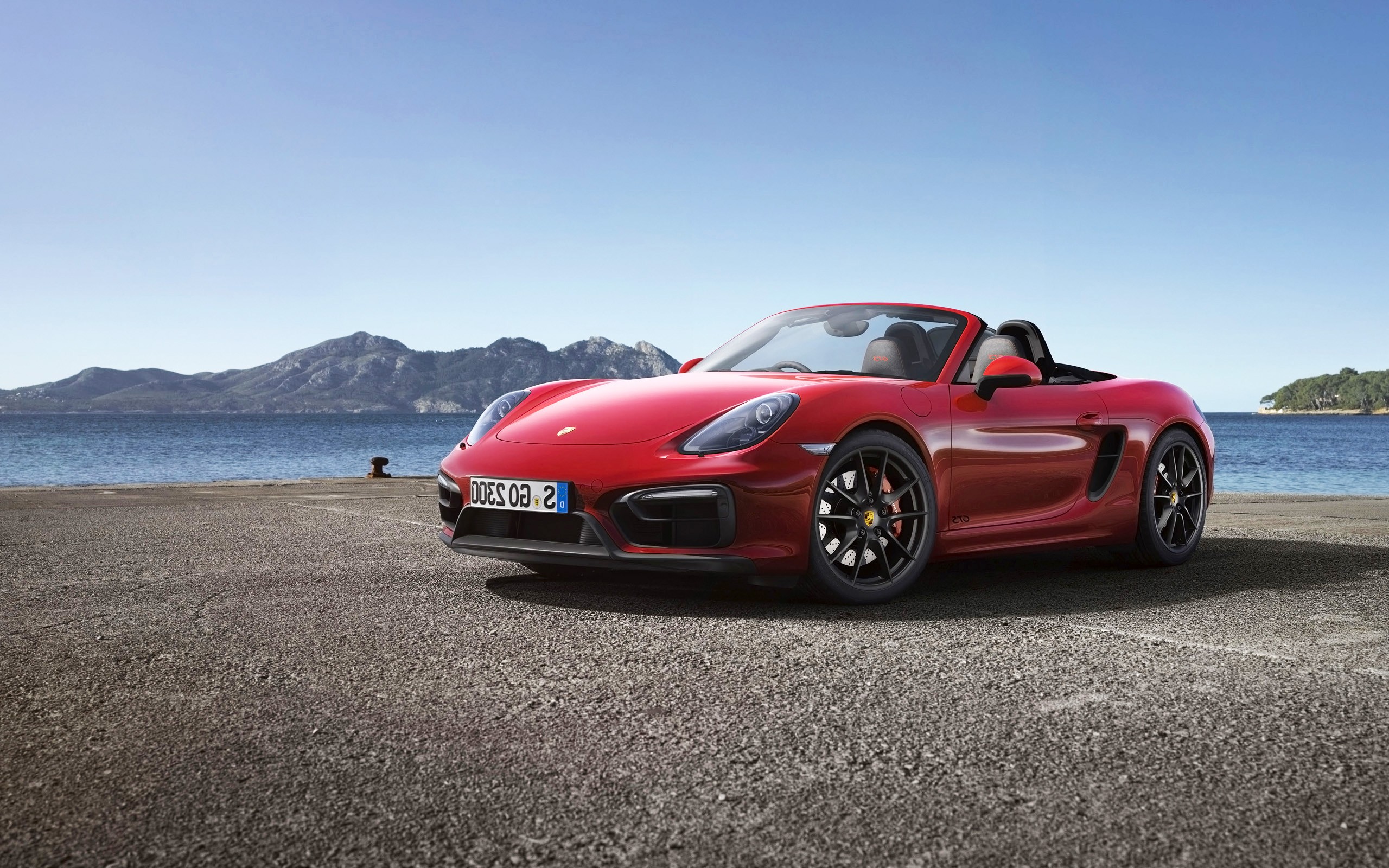 Фото бесплатно Porsche, красный, берег