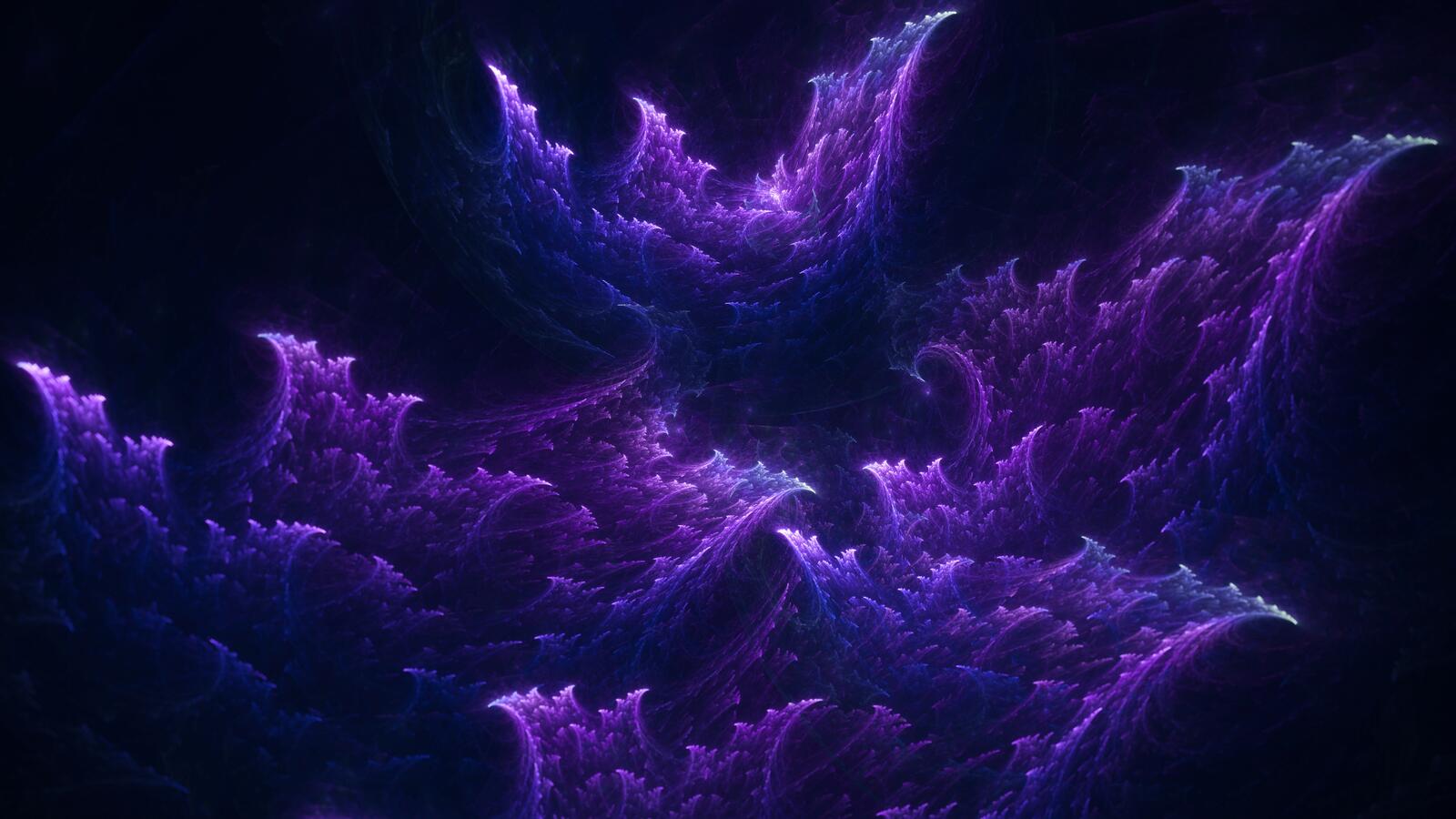 Free photo Colorful purple fractal
