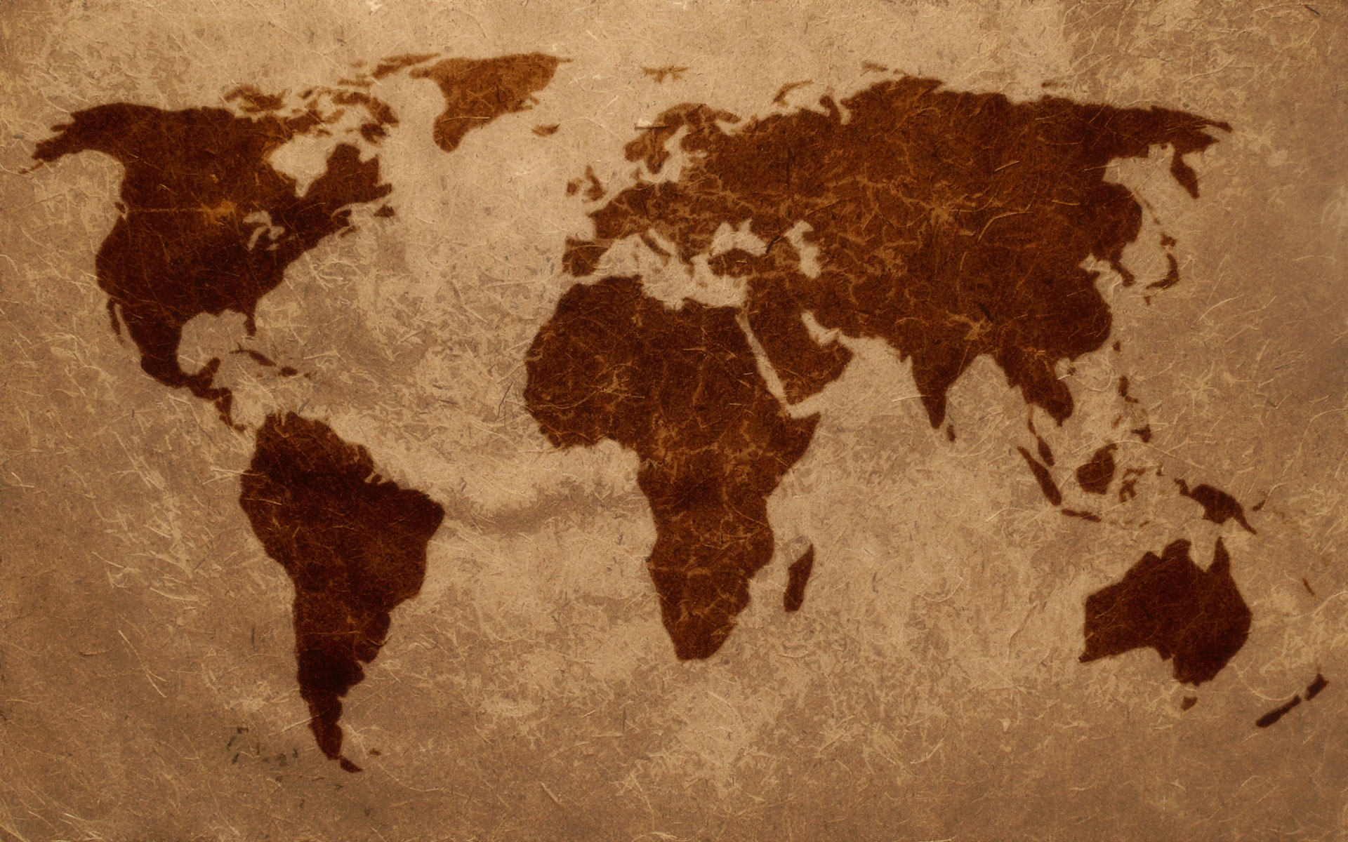 World map on papyrus