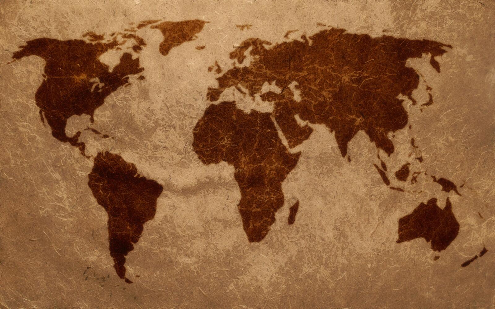 免费照片纸莎草纸上的世界地图