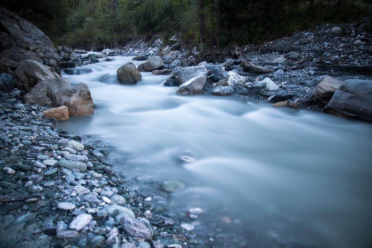 A picture of a mountain river