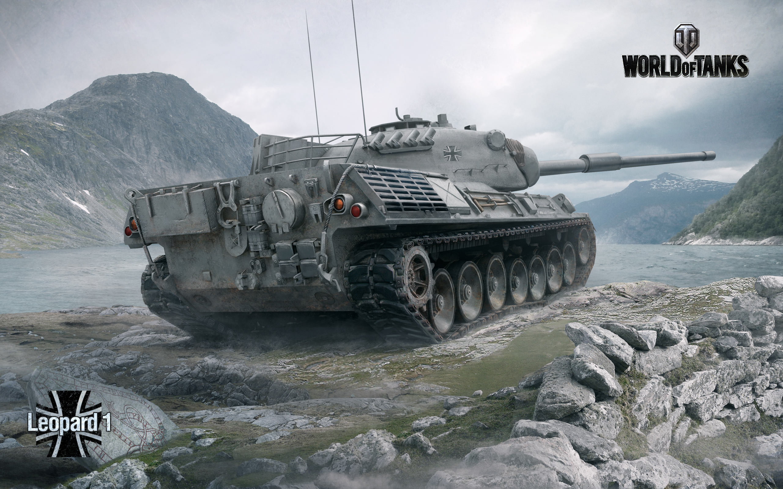 Free photo Leopard tank in the game World of Tanks