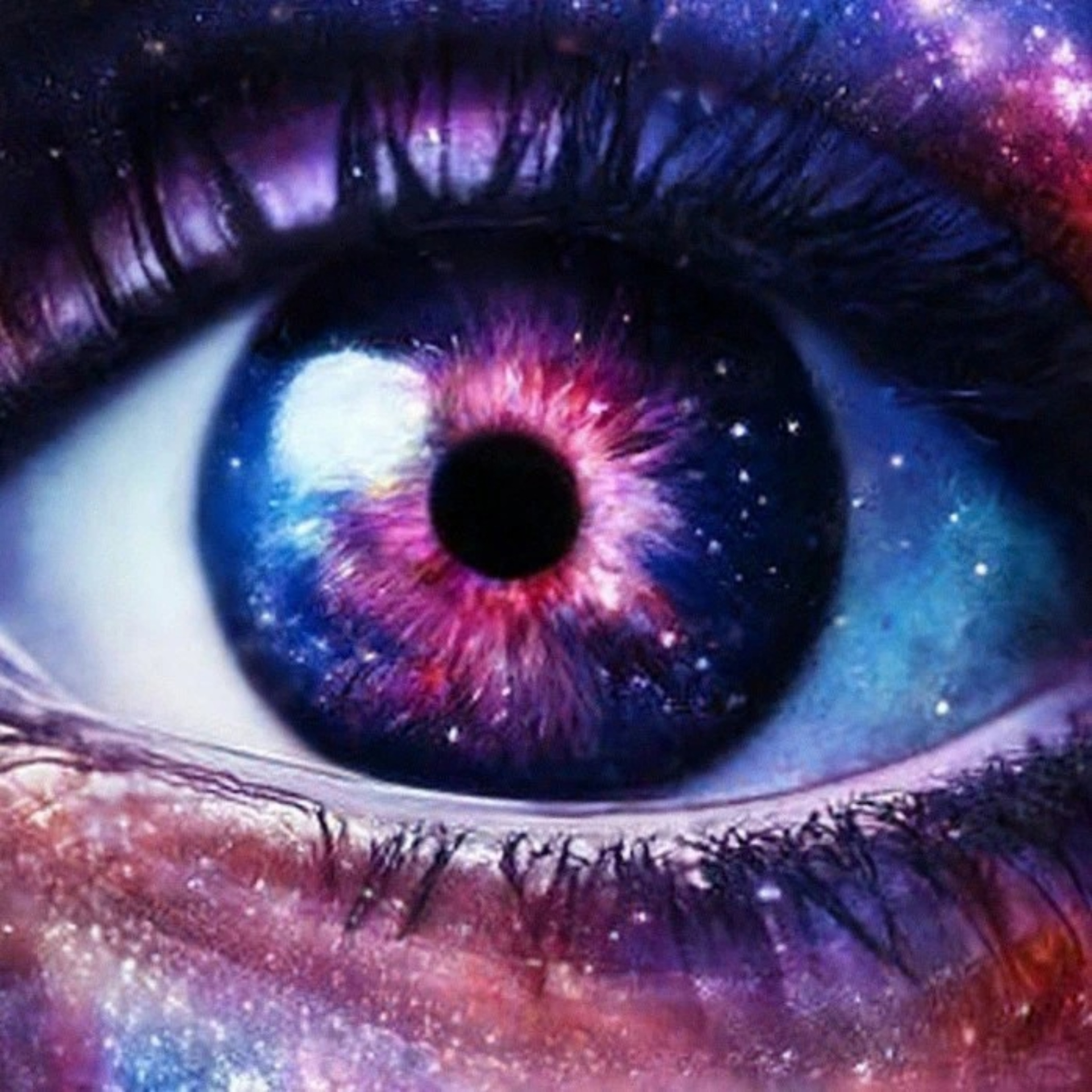 Галактика отражается в глазах