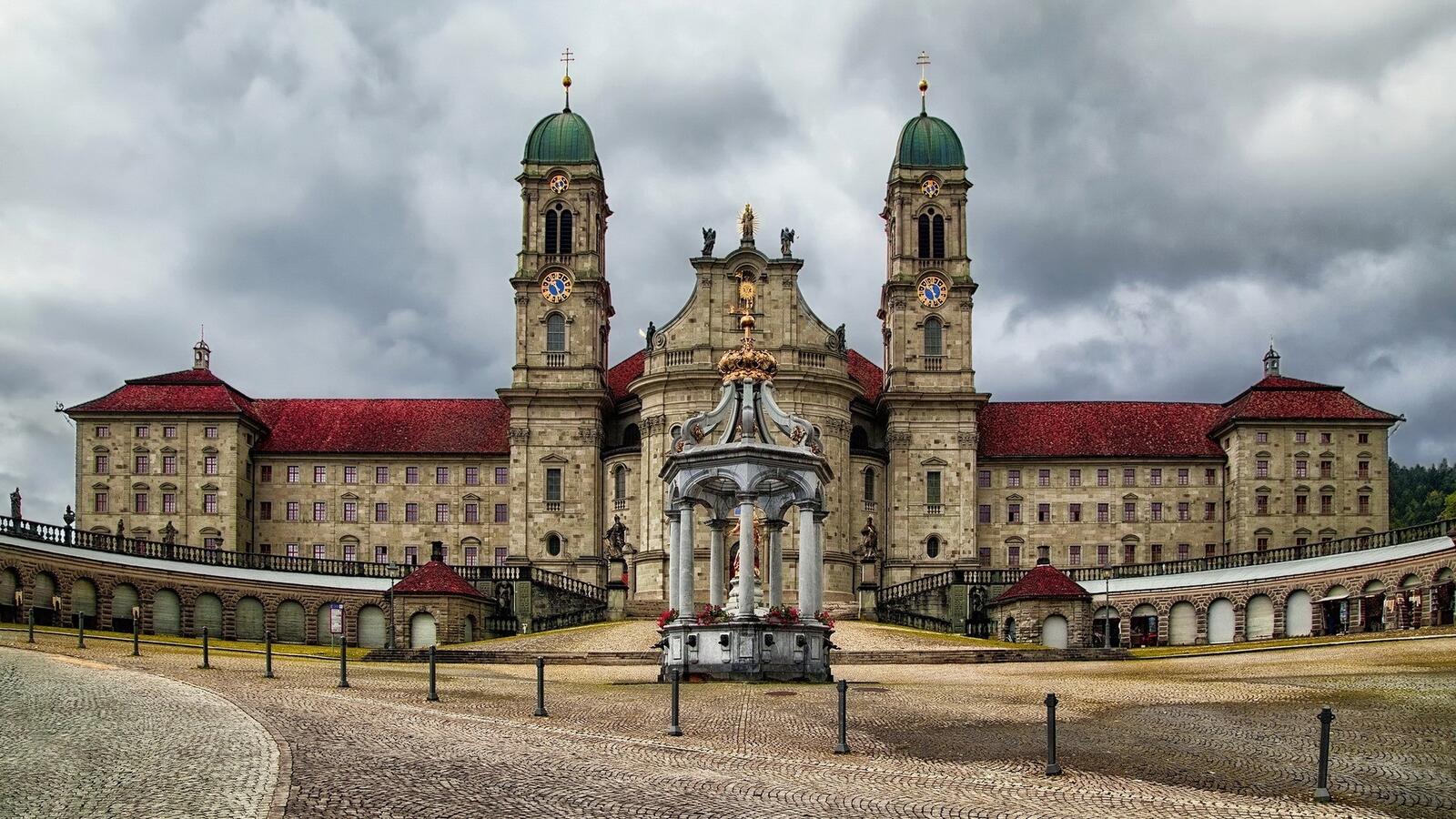 Free photo Men`s monastery Einsiedeln Abbey