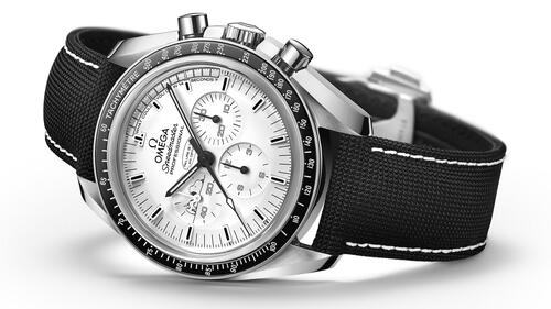 Omega wristwatch on white background