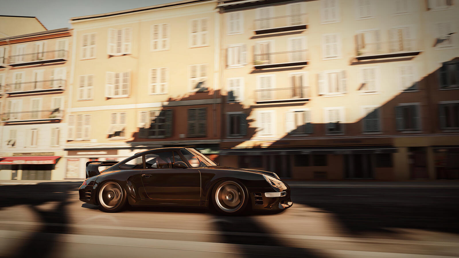 Бесплатное фото Черный Porsche 2022 года в игре forza horizon 5