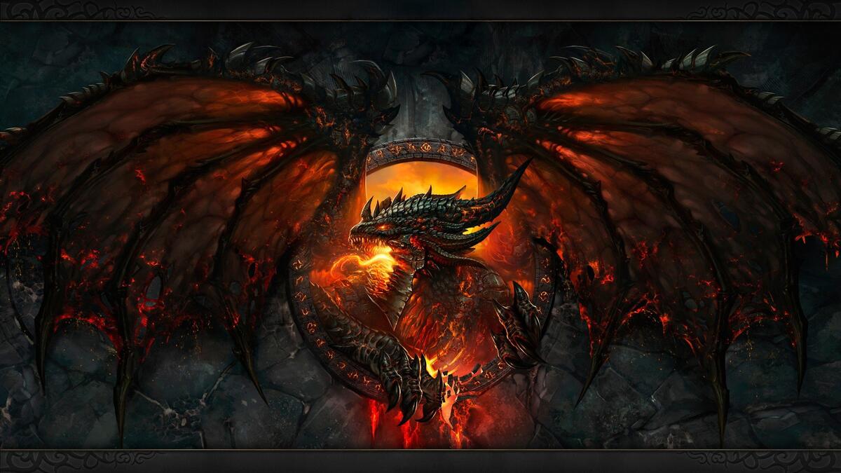 Крутой огнедышащий дракон