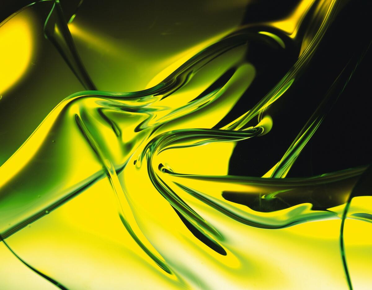 Abstract green colored liquid