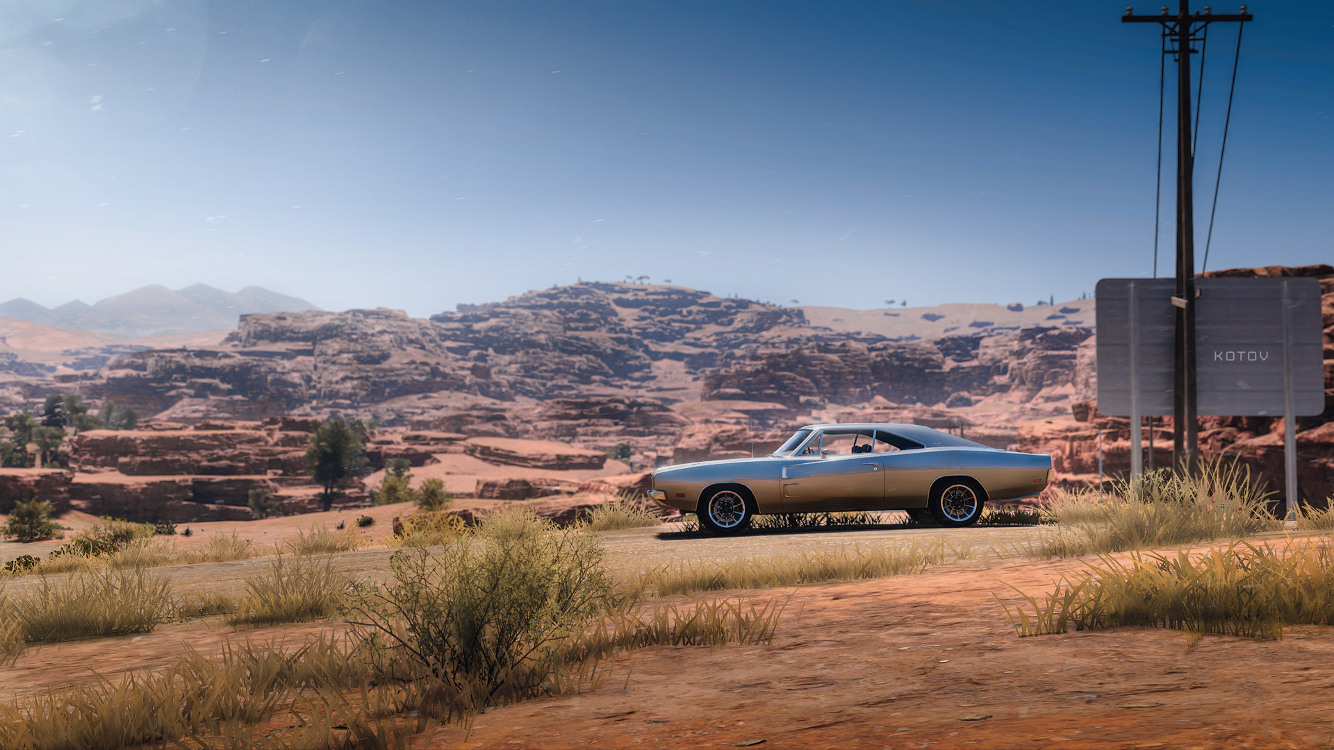 Dodge Charger на фоне американских гор