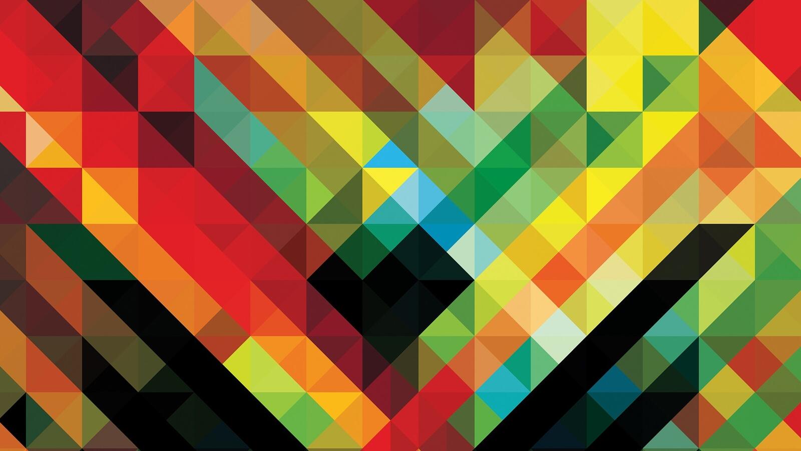 Wallpapers wallpaper colorful triangles low poly geometry on the desktop