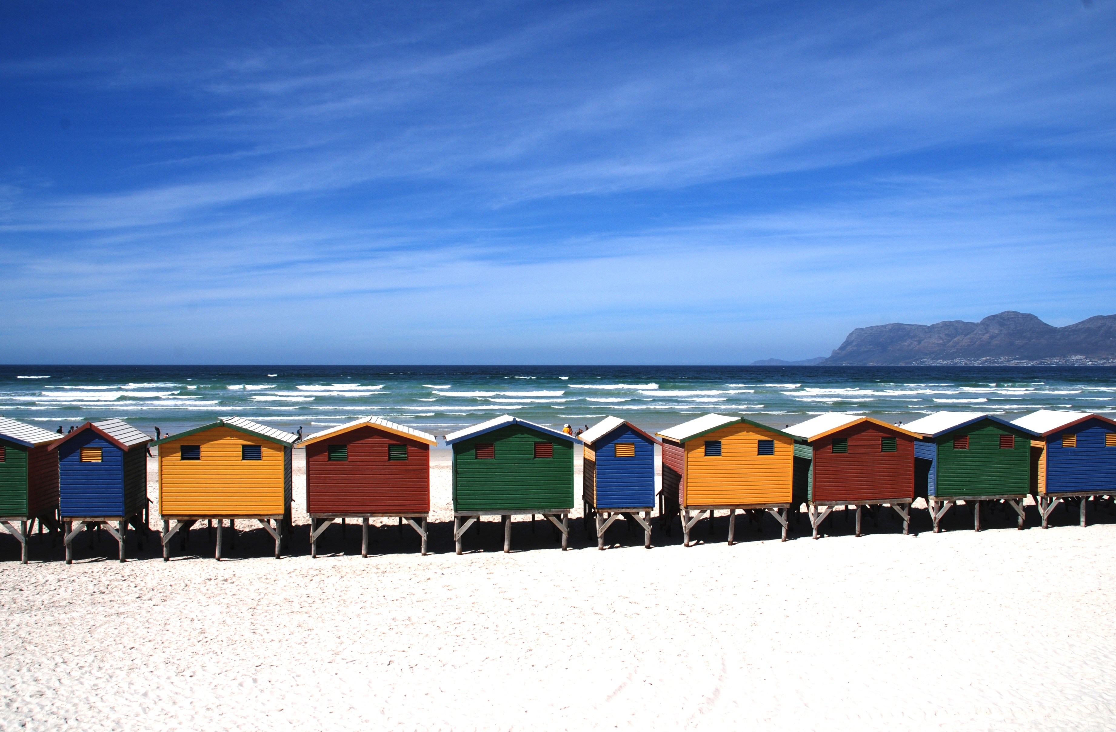 免费照片海边色彩斑斓的房屋