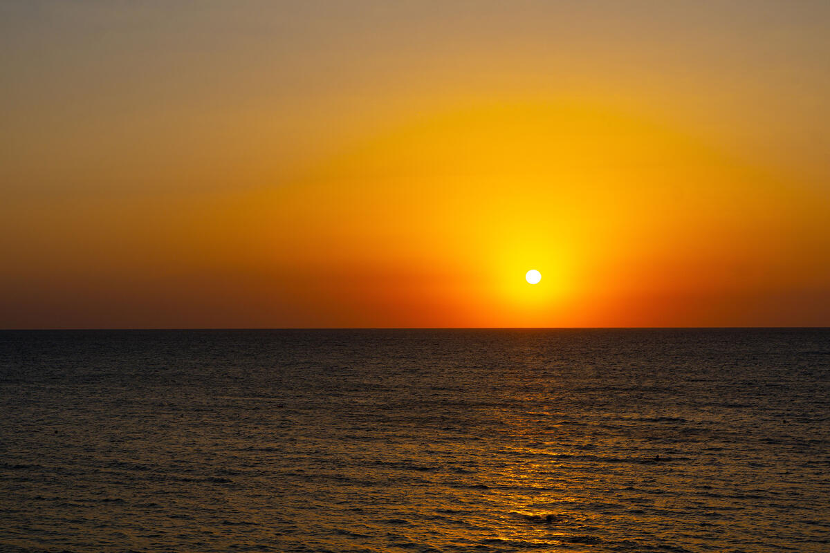 Sunset over the Black Sea in September