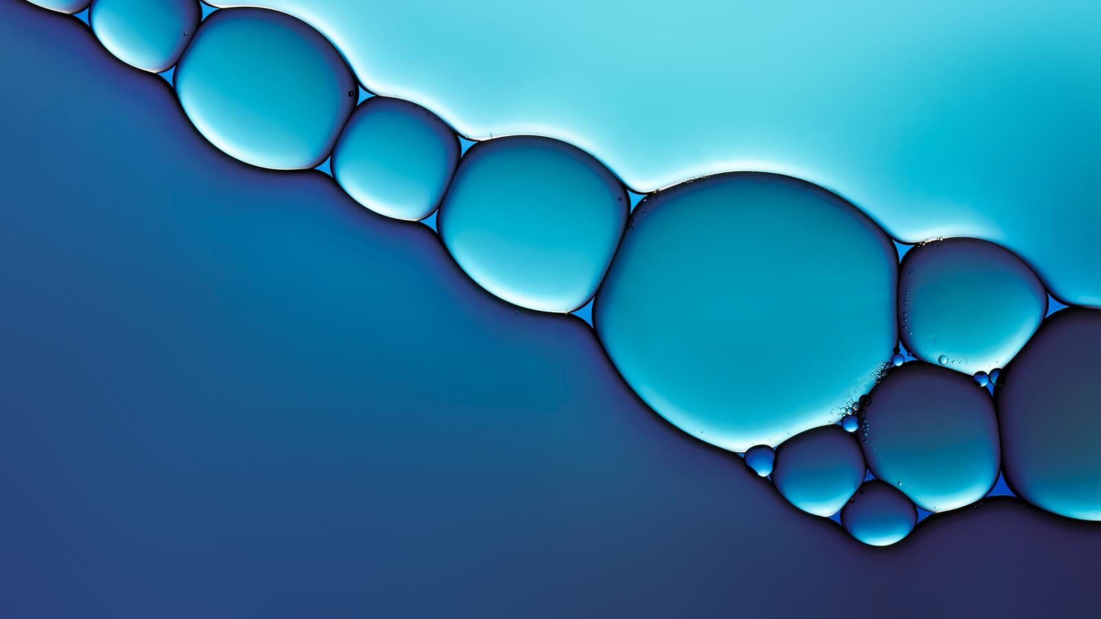 桌面上的壁纸水蓝色 液态气泡墙纸 气泡