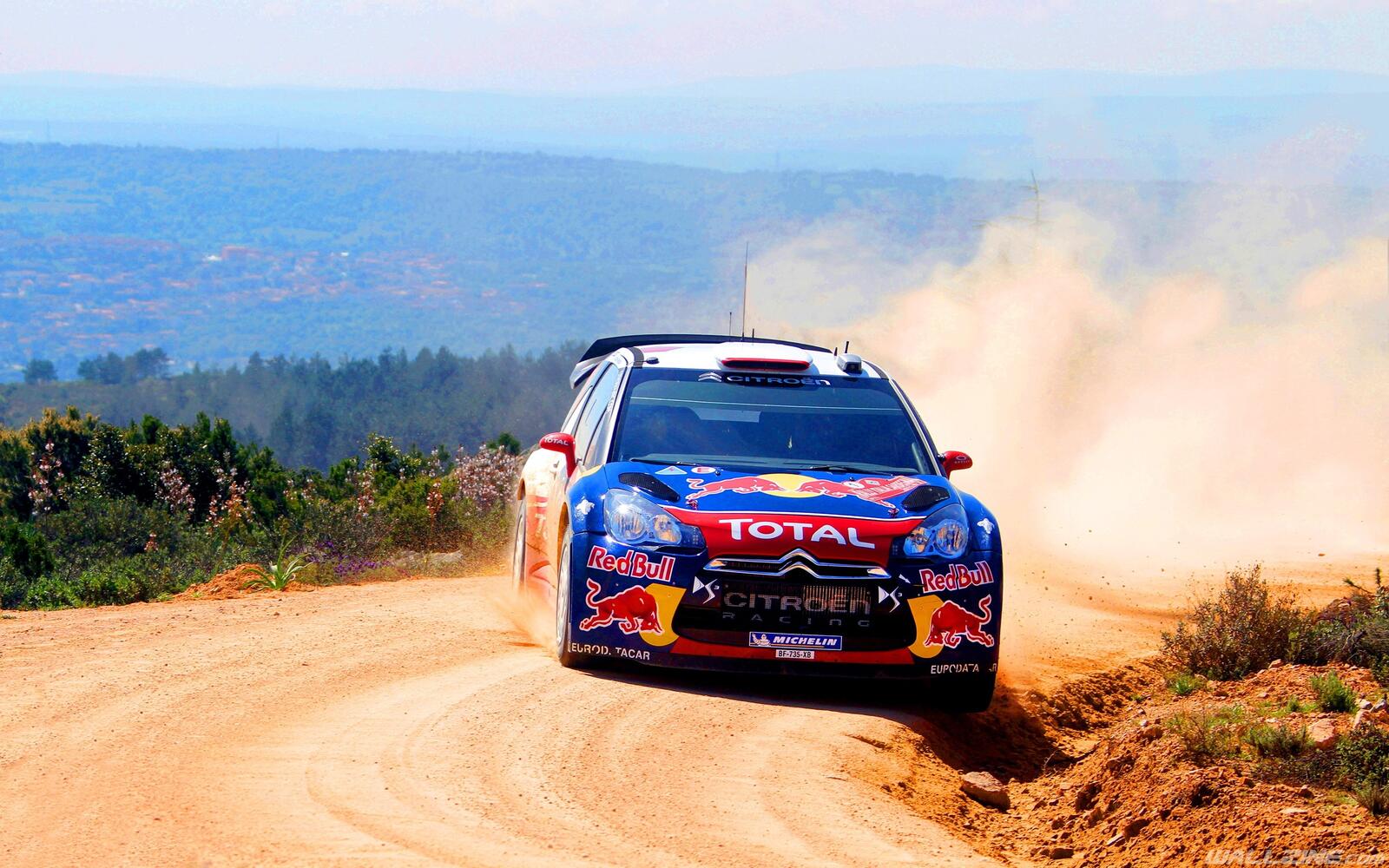 Free photo Citroen, Citroen DS3 at the rally with Red Bull ad.