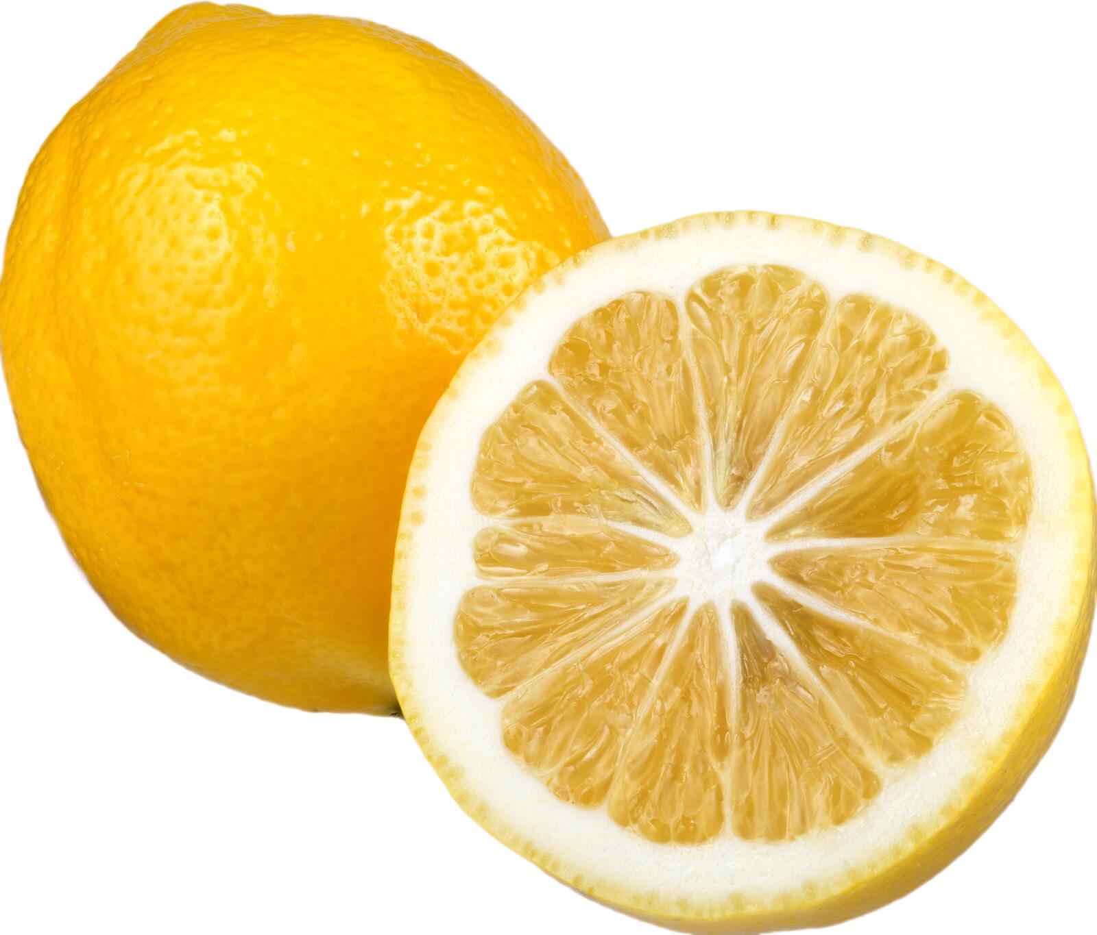 Бесплатное фото Лимон на белом фоне