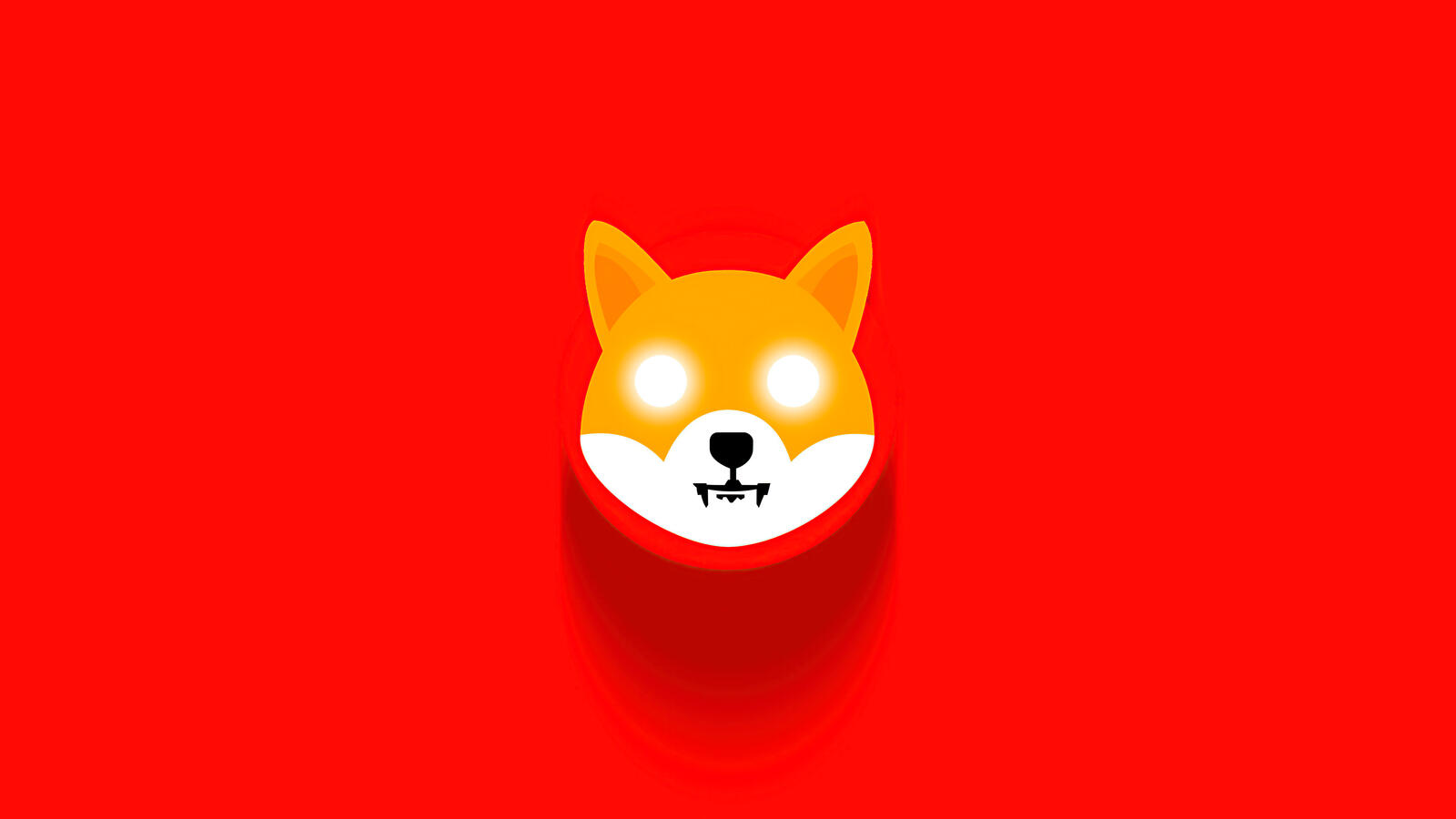 Free photo Rendering of a Shiba Inu Face on a Red Background