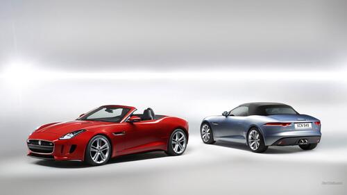 Jaguar F Type in two angles.