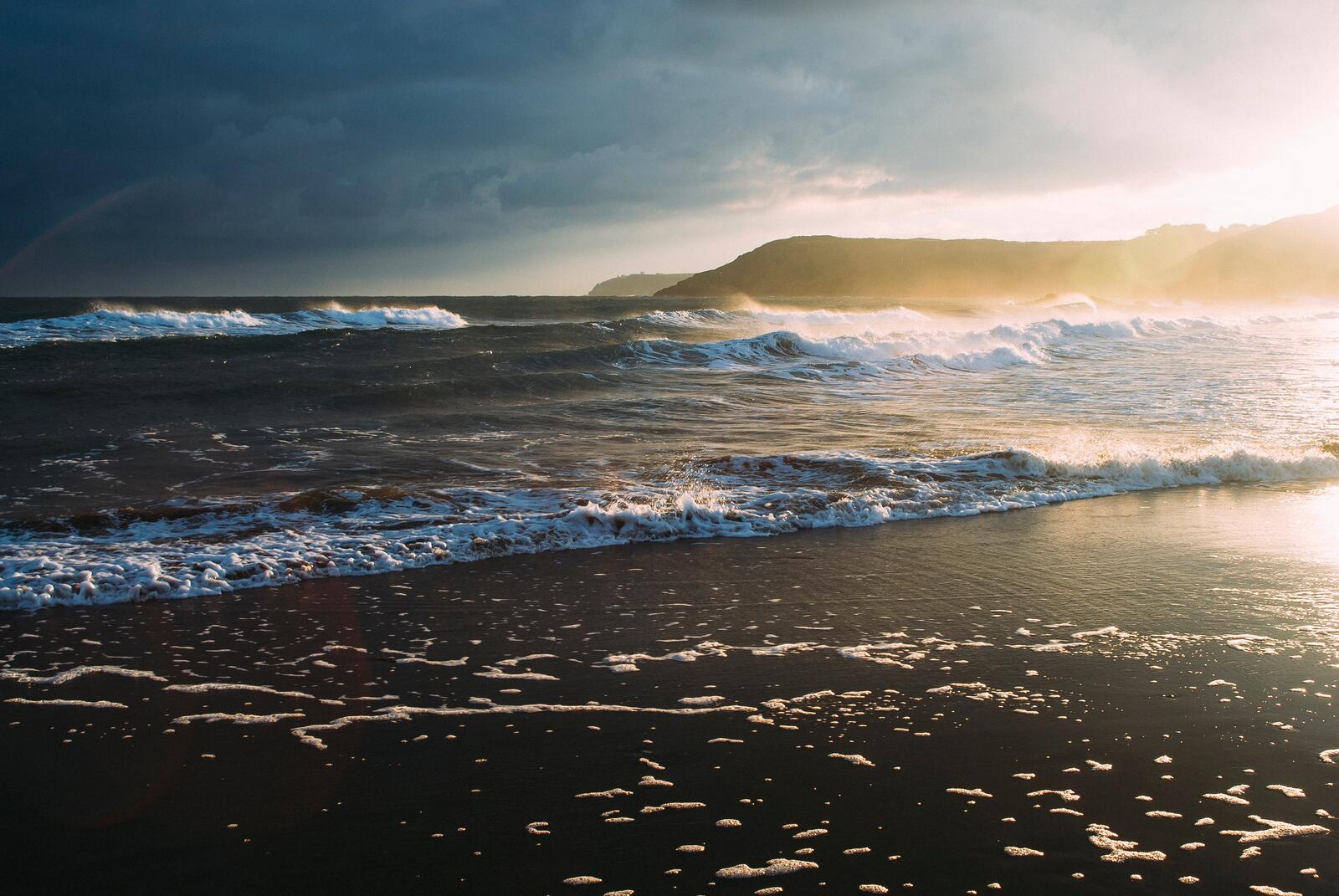 Бесплатное фото Морские волны у берега
