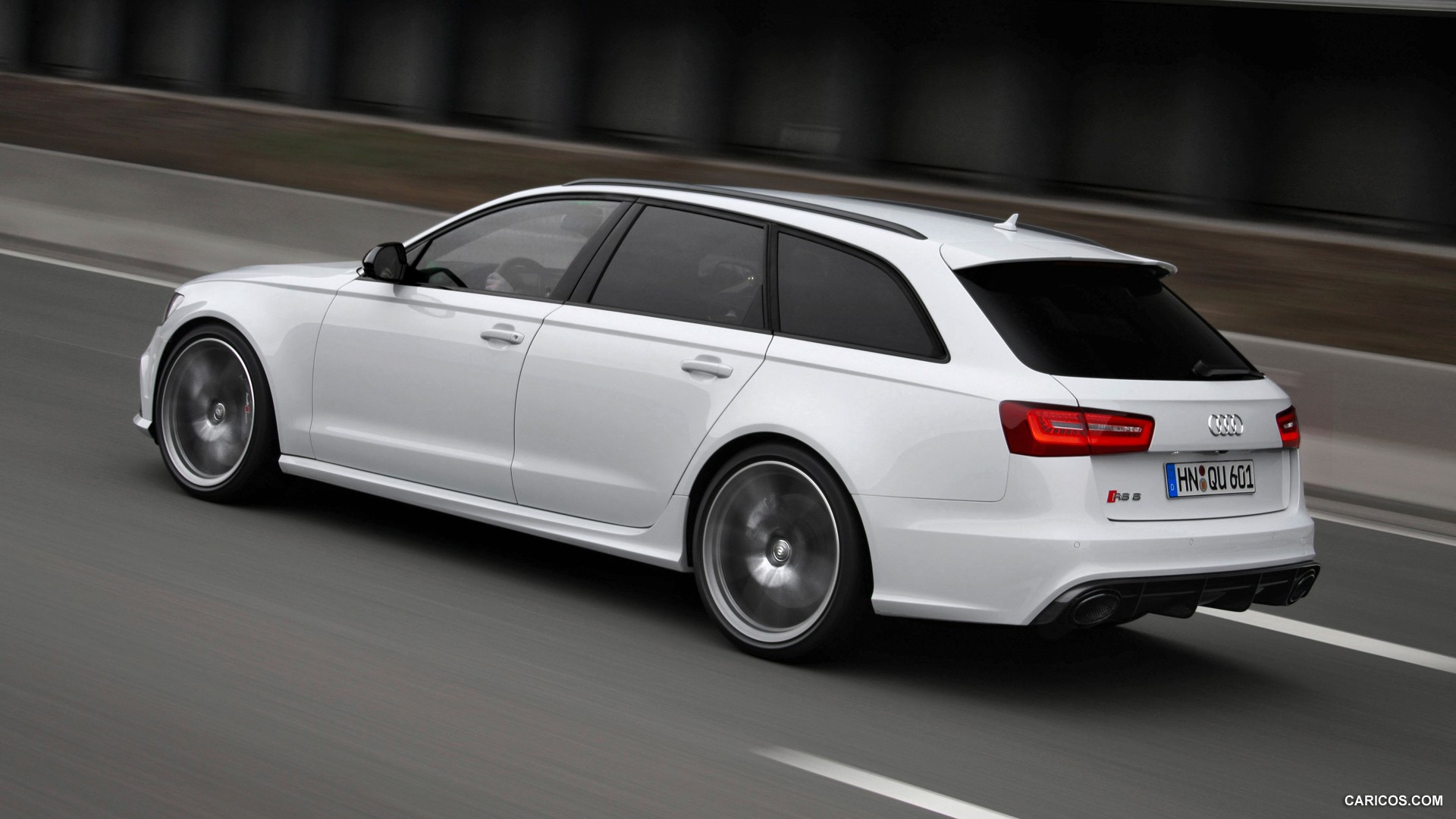 Audi rs 6 station wagon in white