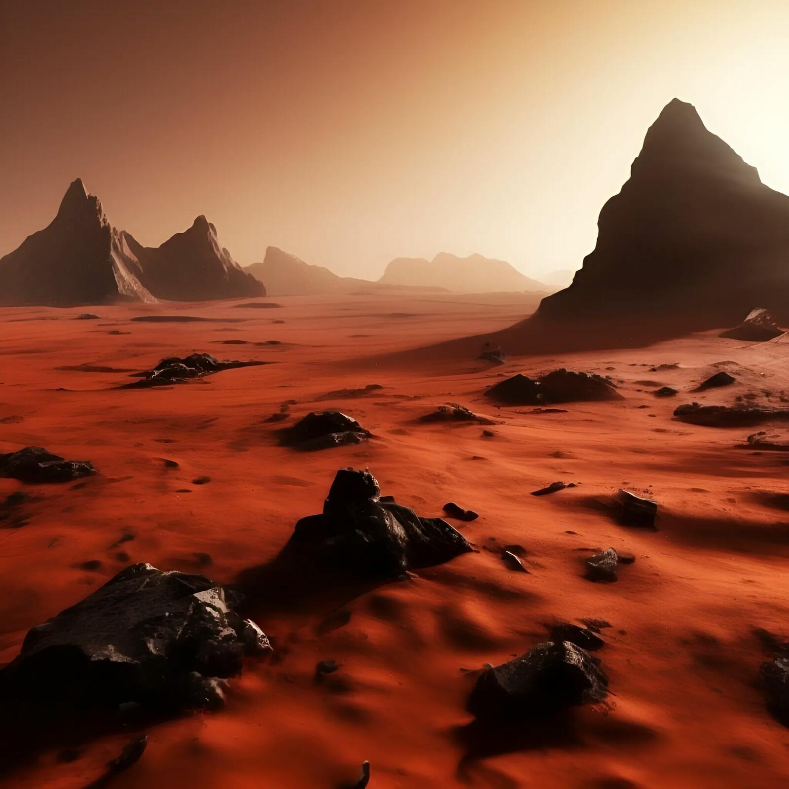 Бесплатное фото Марсианская пустыня