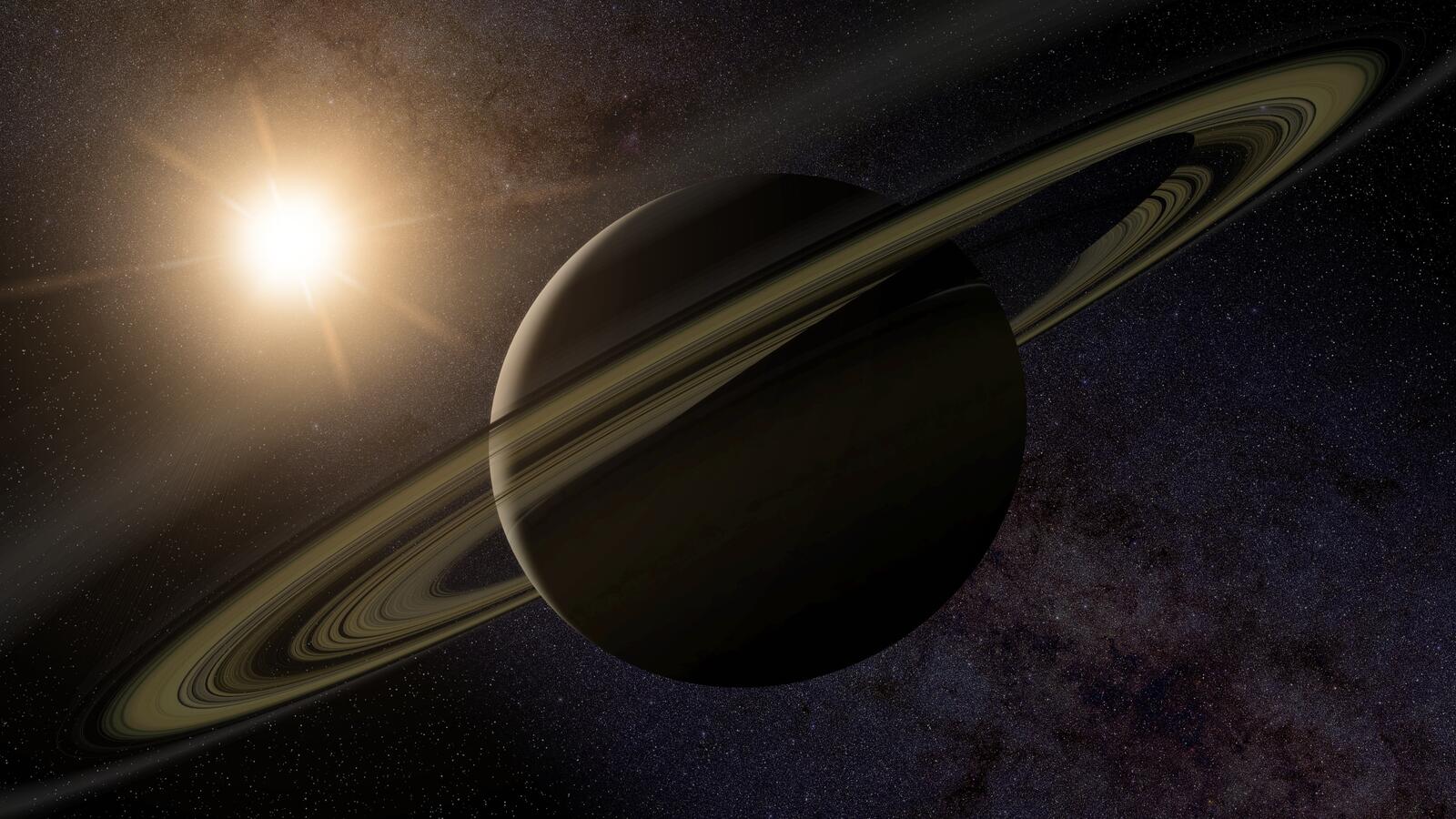 Бесплатное фото Красивая кольцевая система Сатурна