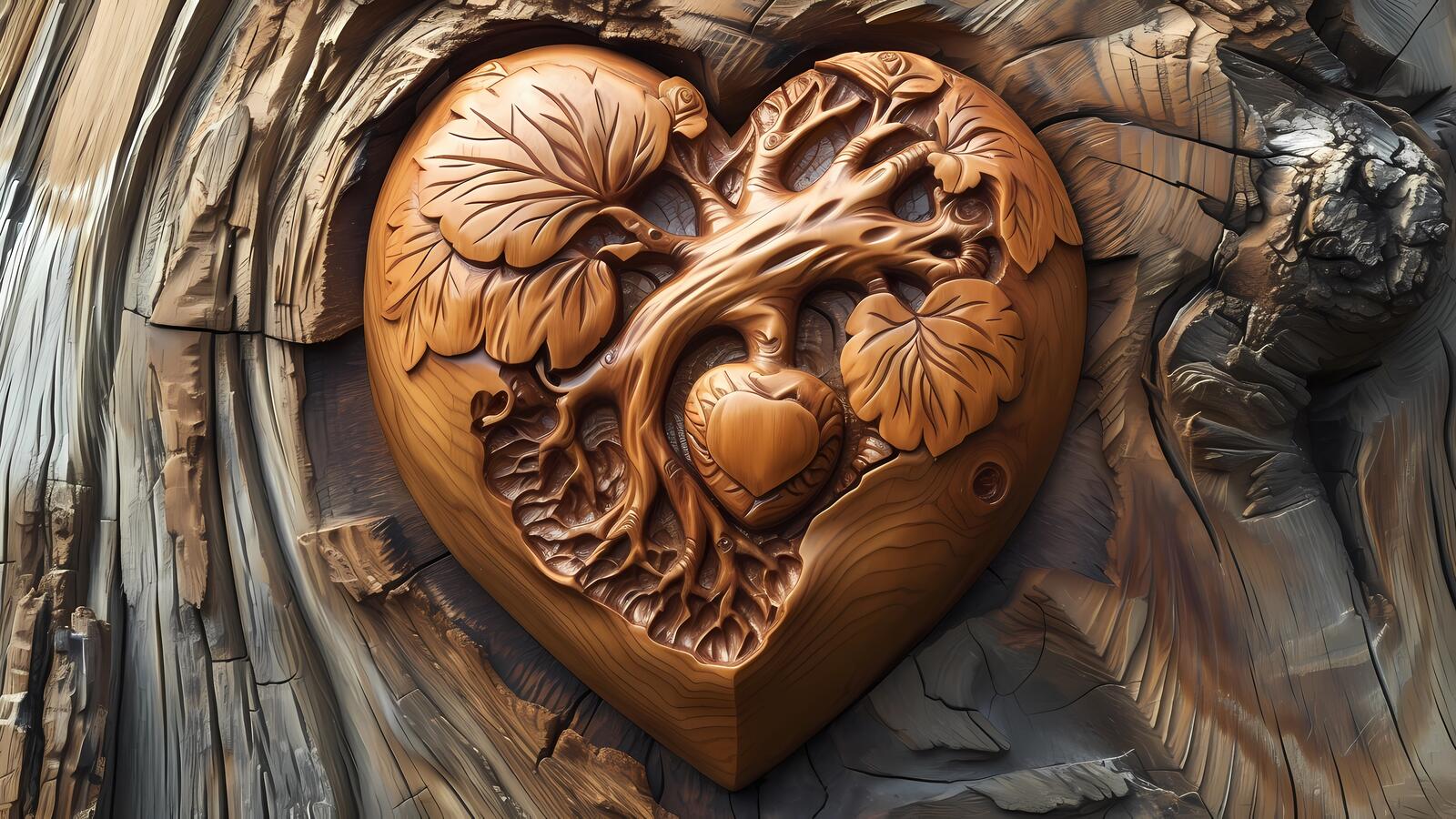 Бесплатное фото Сердце дерева