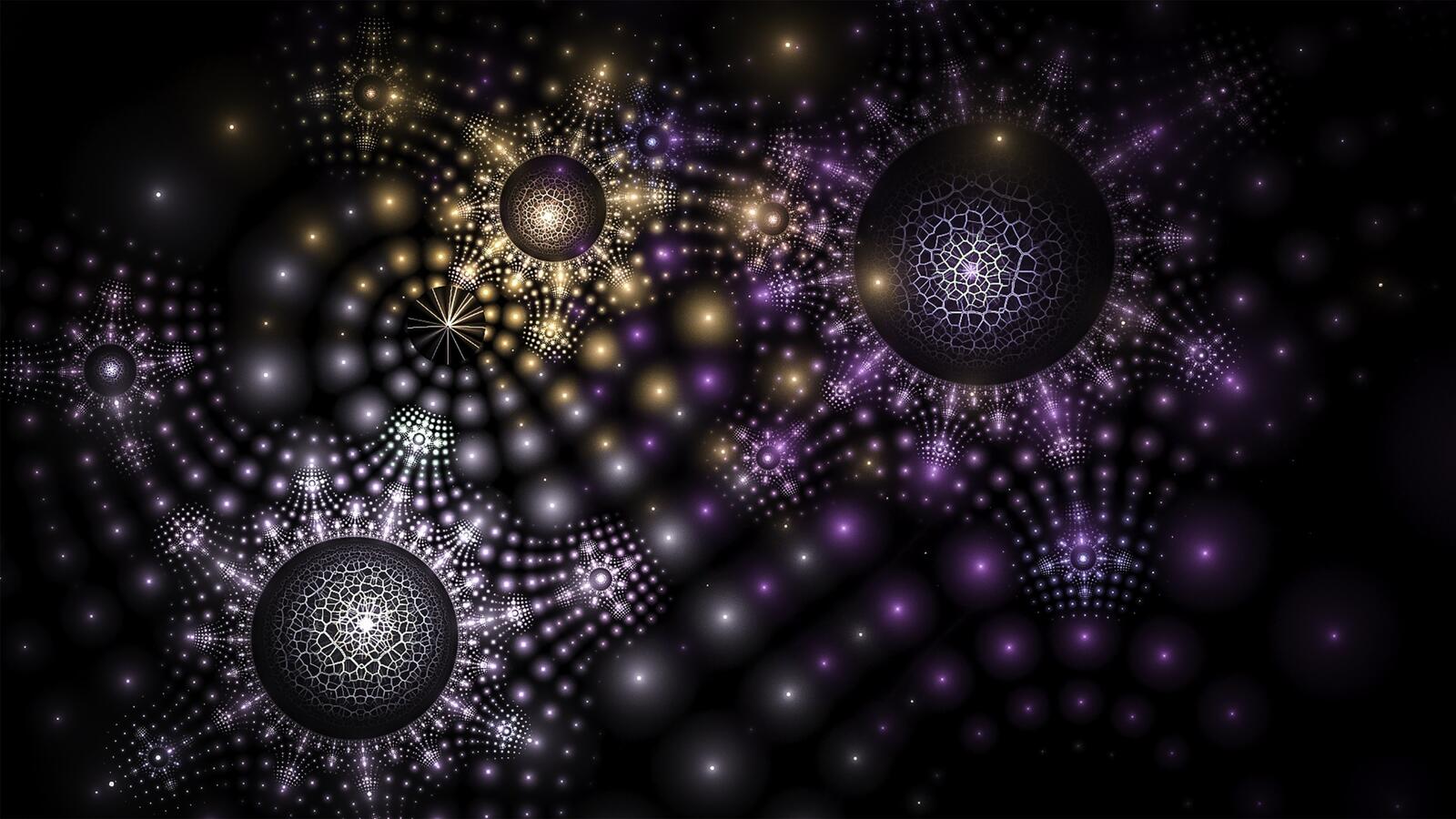 Wallpapers shapes circles wallpaper fractal particles on the desktop