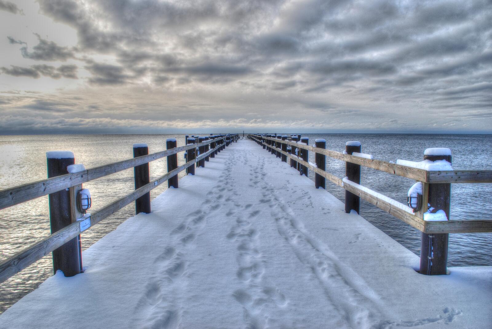 Бесплатное фото Сказочная зима на берегу моря