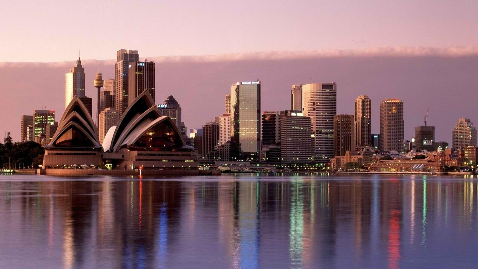 Бесплатное фото Австралийский город на берегу моря
