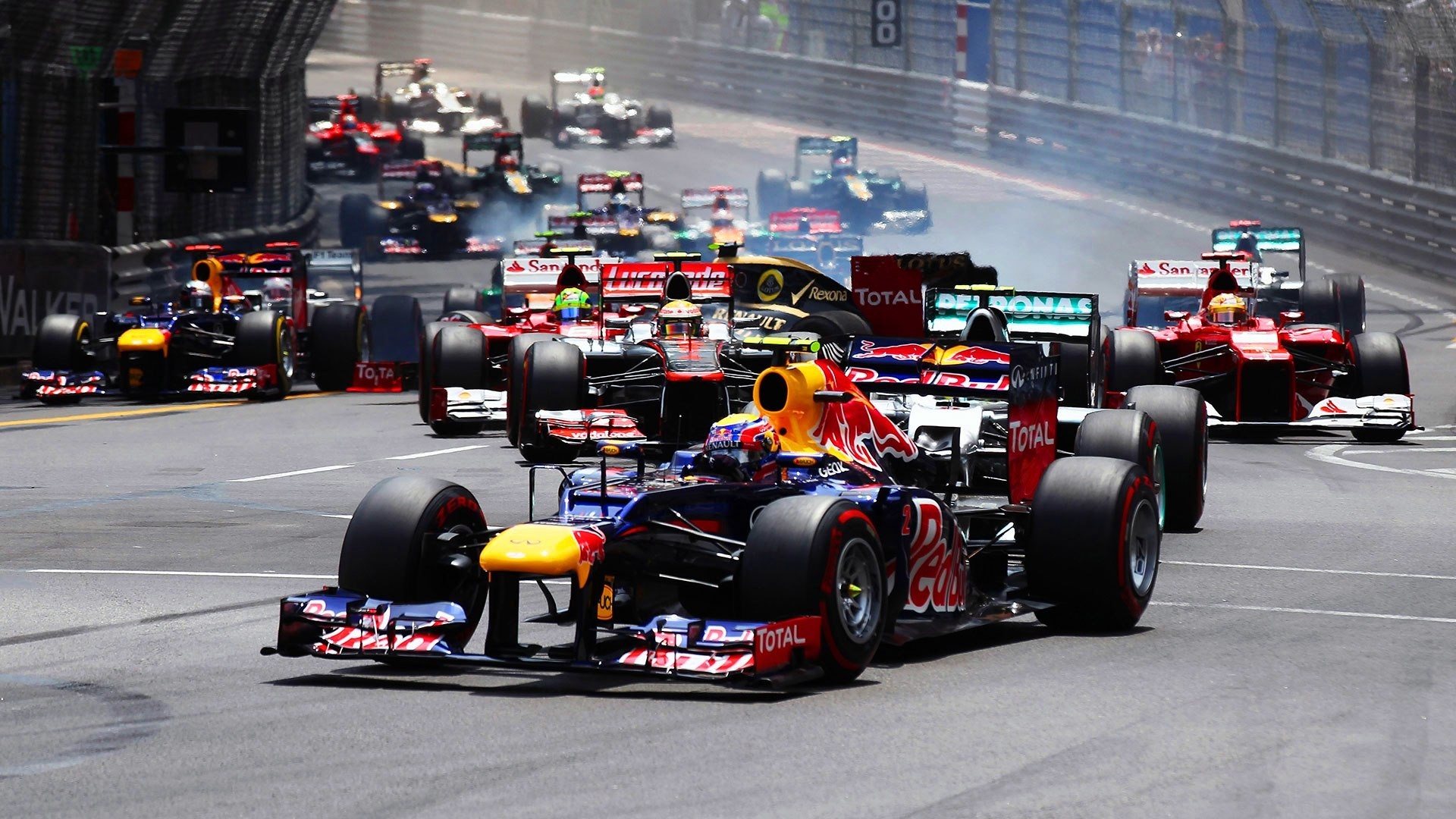 Бесплатное фото Командные гонки на F1