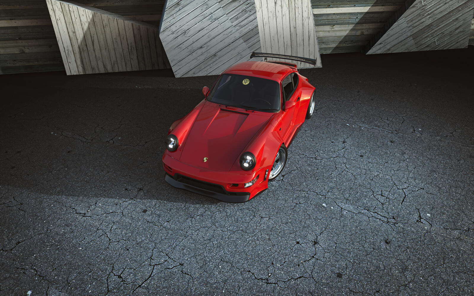 Бесплатное фото Красный старинный Porsche 911