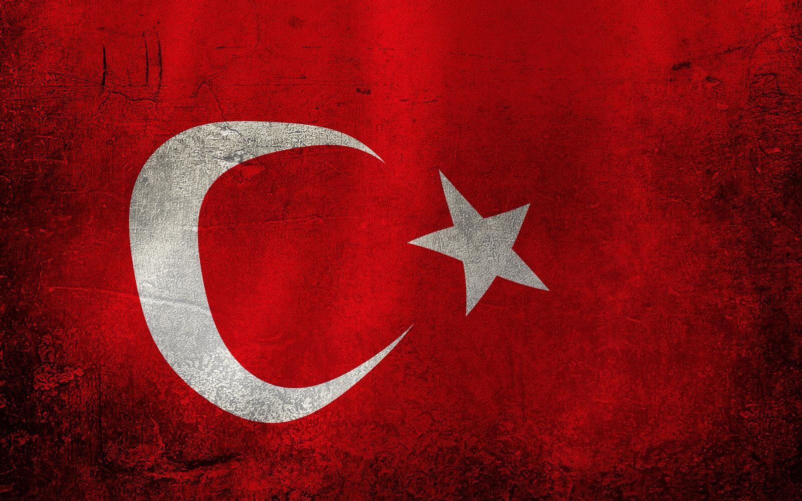Обои Турция флаг красный на рабочий стол