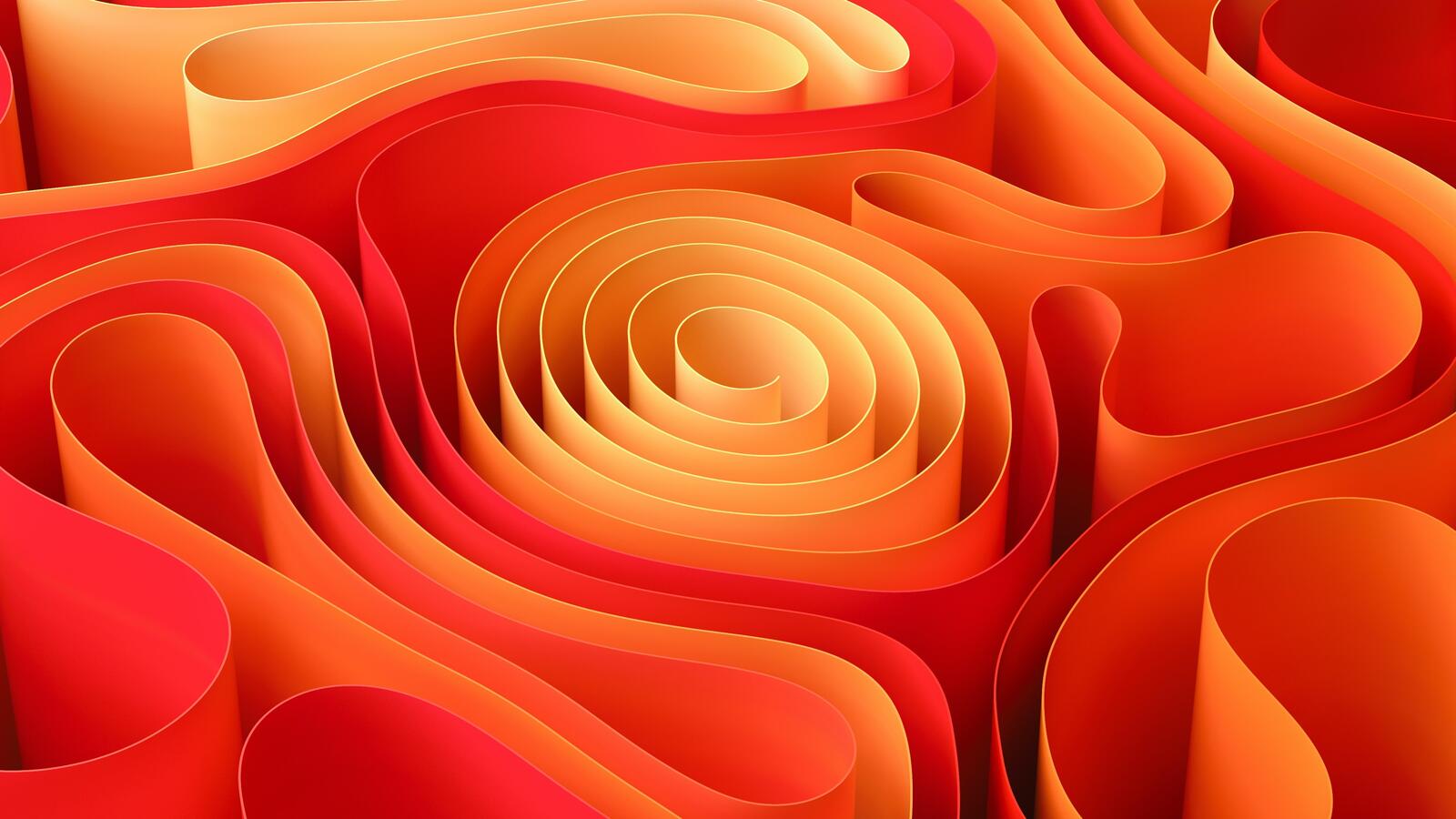 Бесплатное фото Волнообразные оранжевые линии