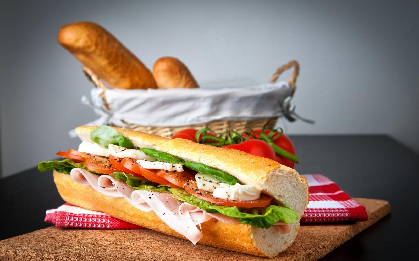 Бесплатное фото Сэндвич с овощами