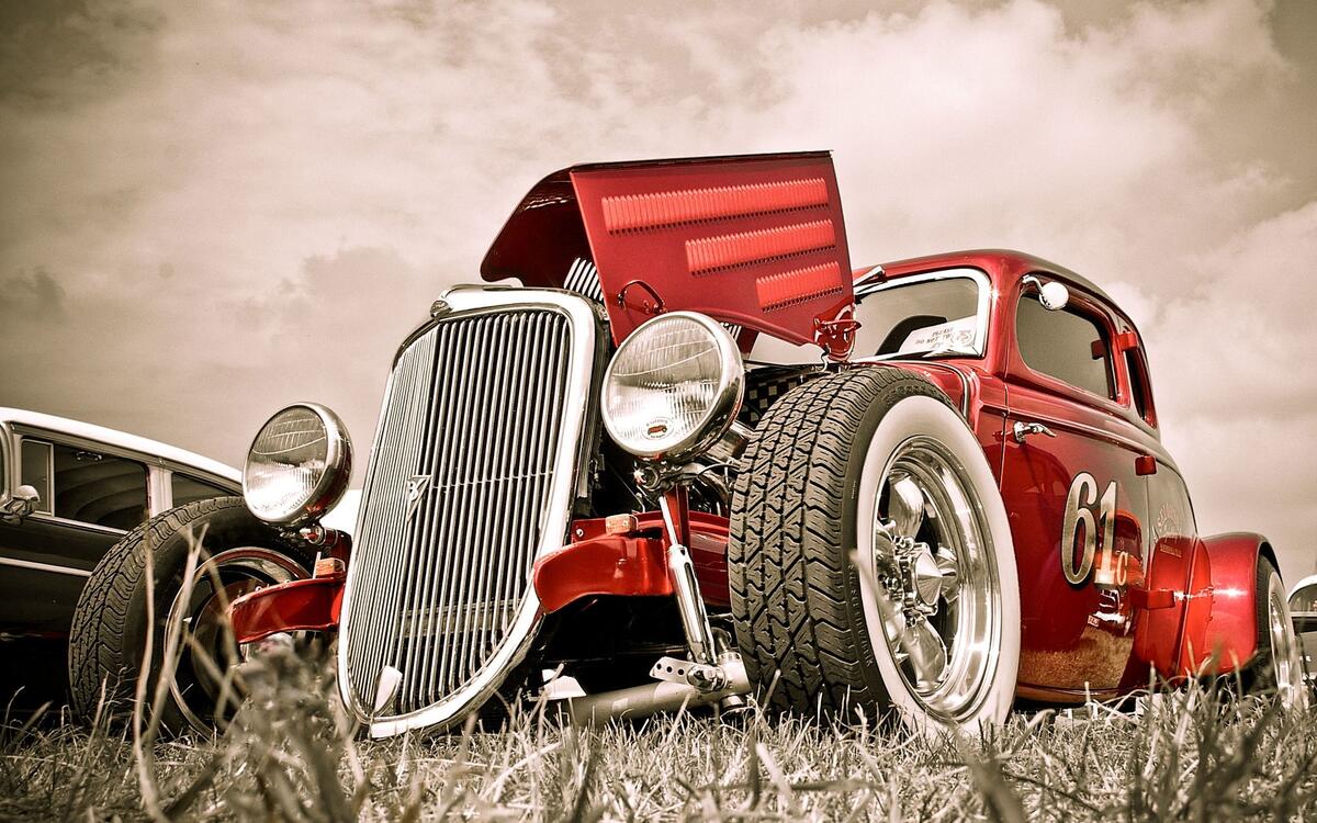 Red roadster