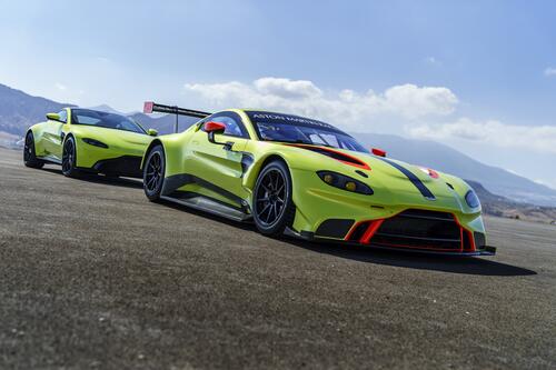 Aston Martin Vantage GTE in green.
