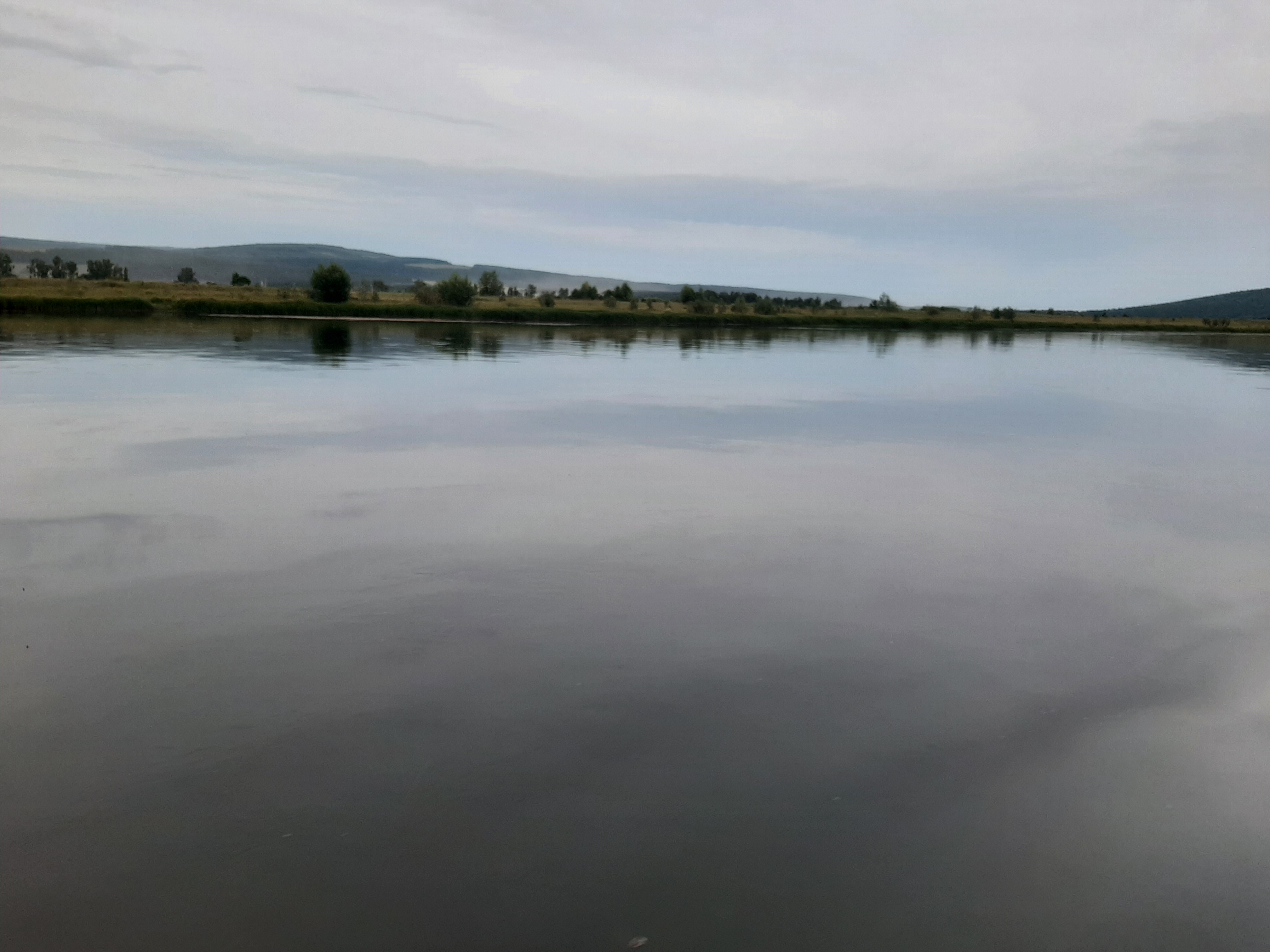 The shore of the calm Lena River