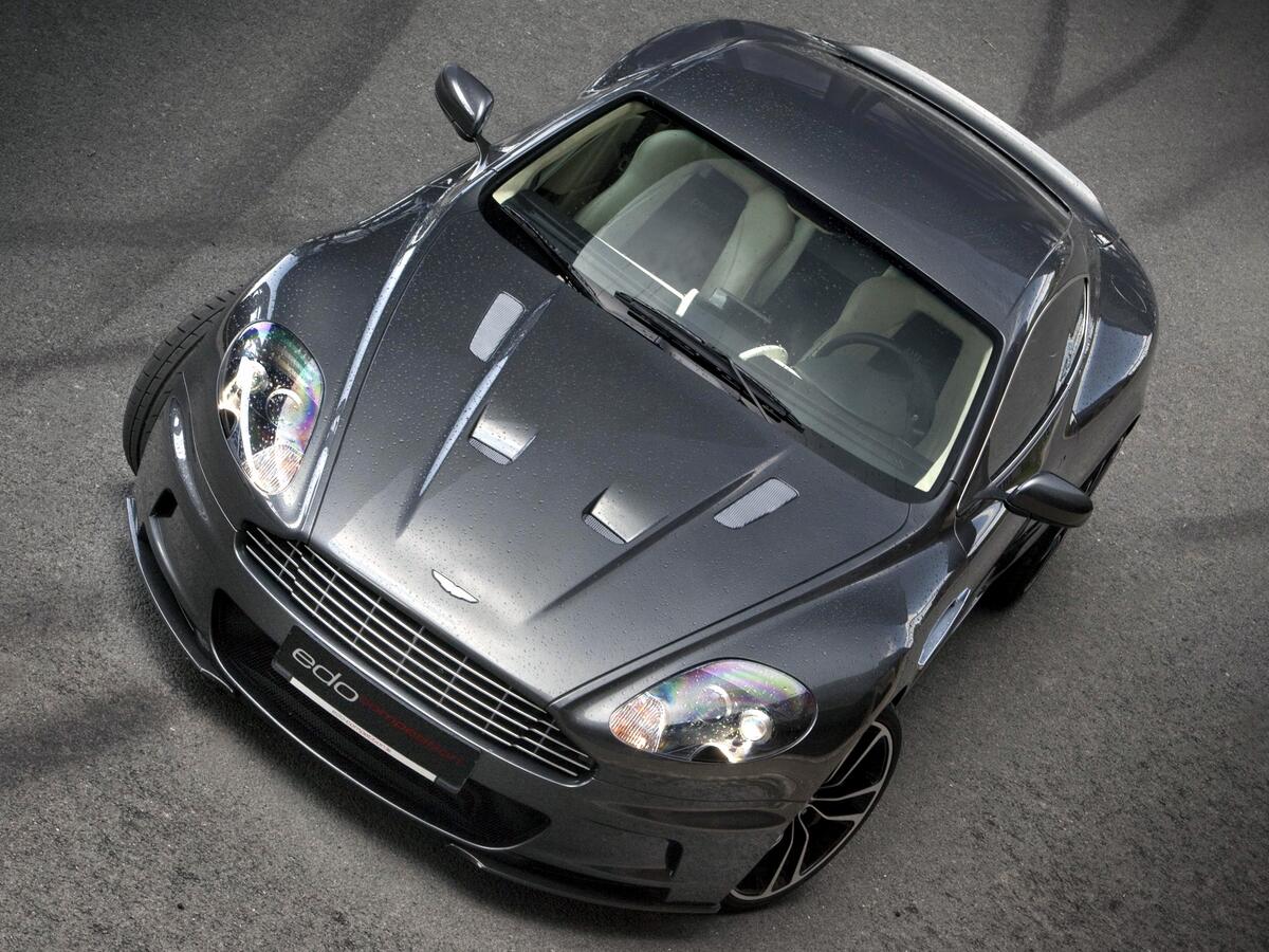Aston Martin Vanquish in gray.
