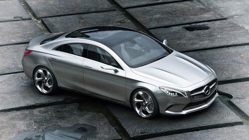 Silver Mercedes Style Coupe