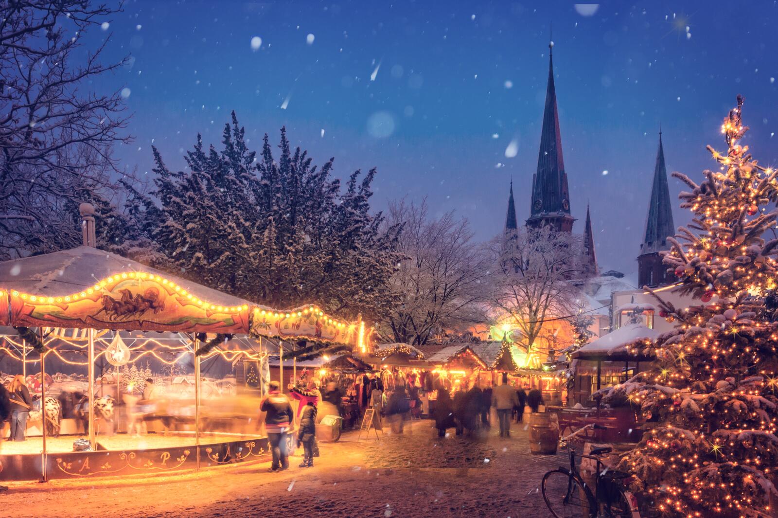 Бесплатное фото Рождественский базар в Германии