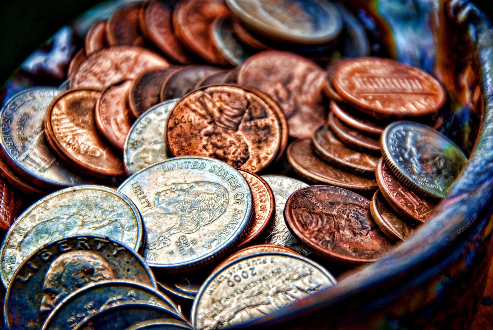 桌面上的壁纸金属 hdr 硬币