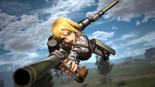 Girl with a gun from attack on titan 2