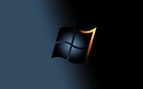 Black Windows 7 logo