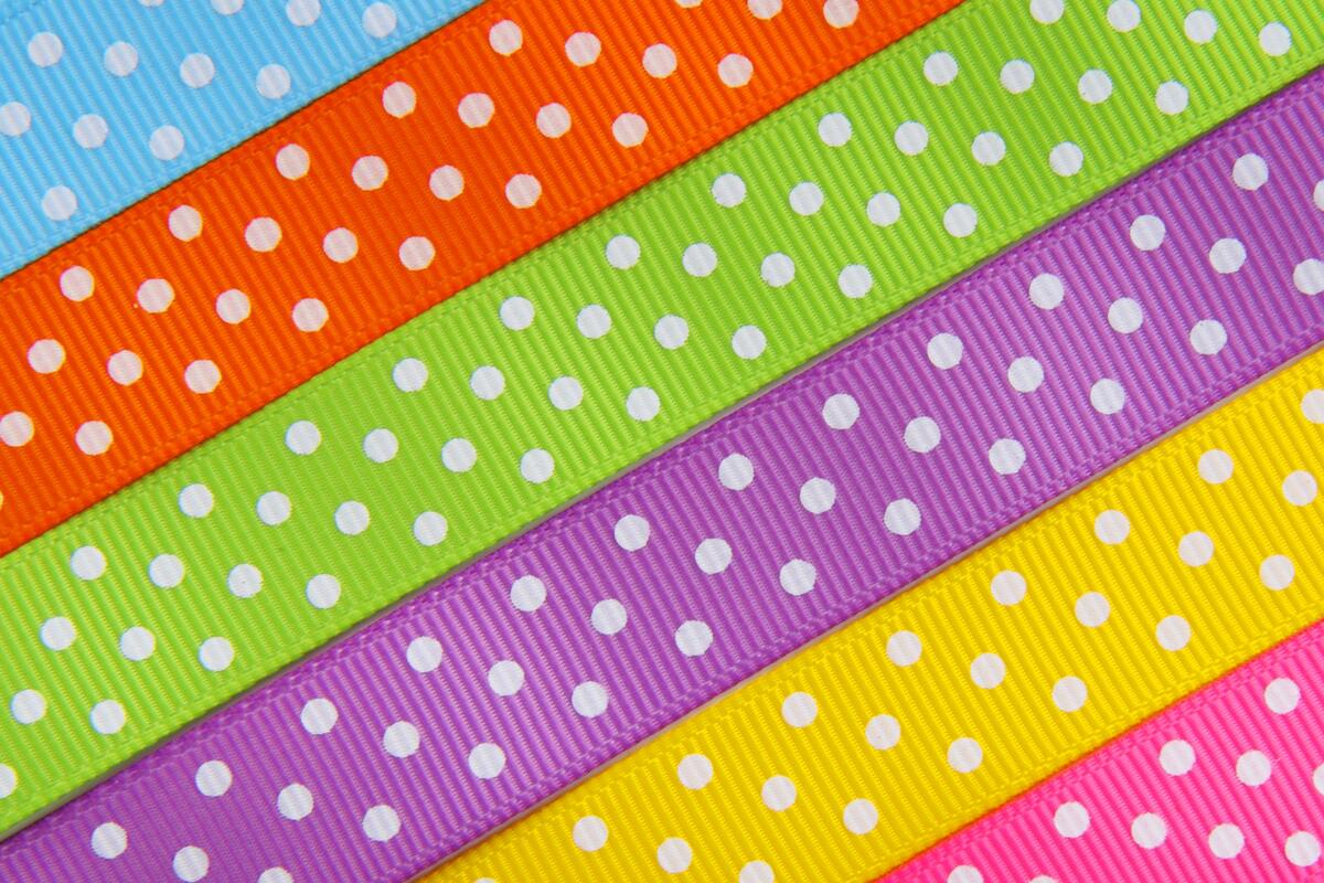 Colored fabric strips