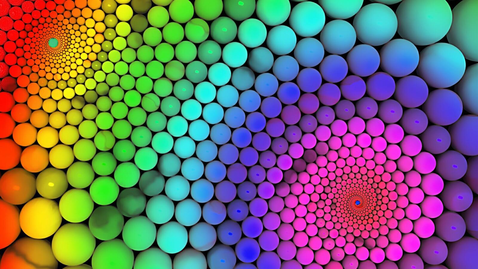 Бесплатное фото Цветная абстракция из шариков