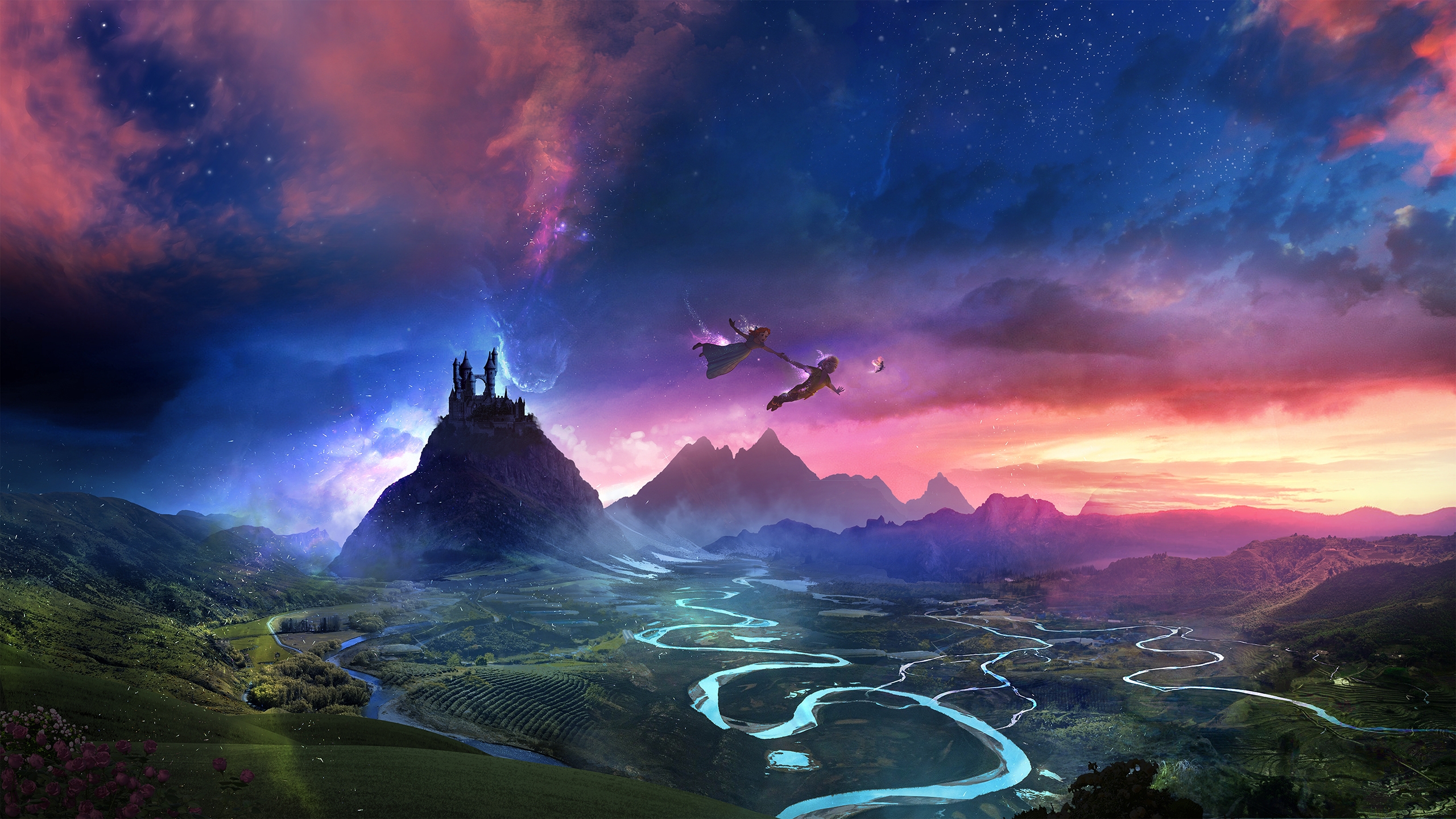Фото бесплатно замок, волшебный мир, закат