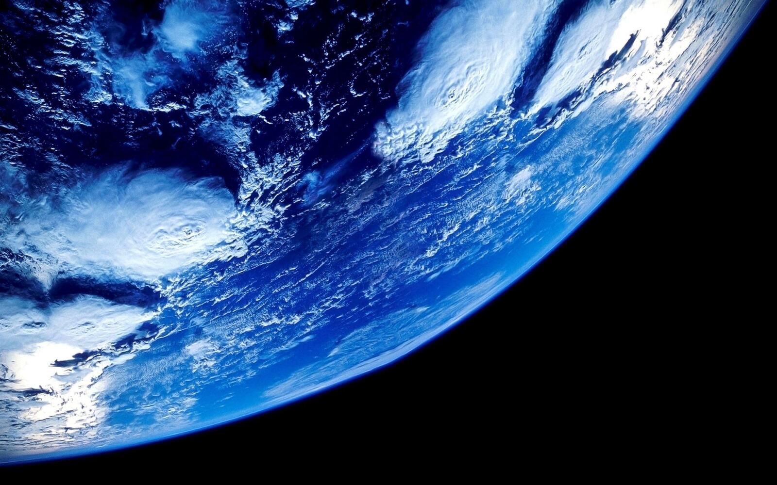 Бесплатное фото Часть планеты земля в космосе