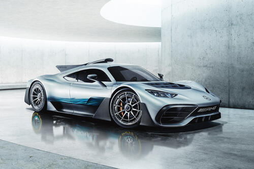 Mercedes amg project one on a simple background