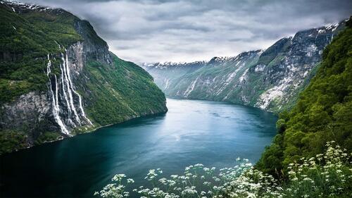 挪威山区的一条河流