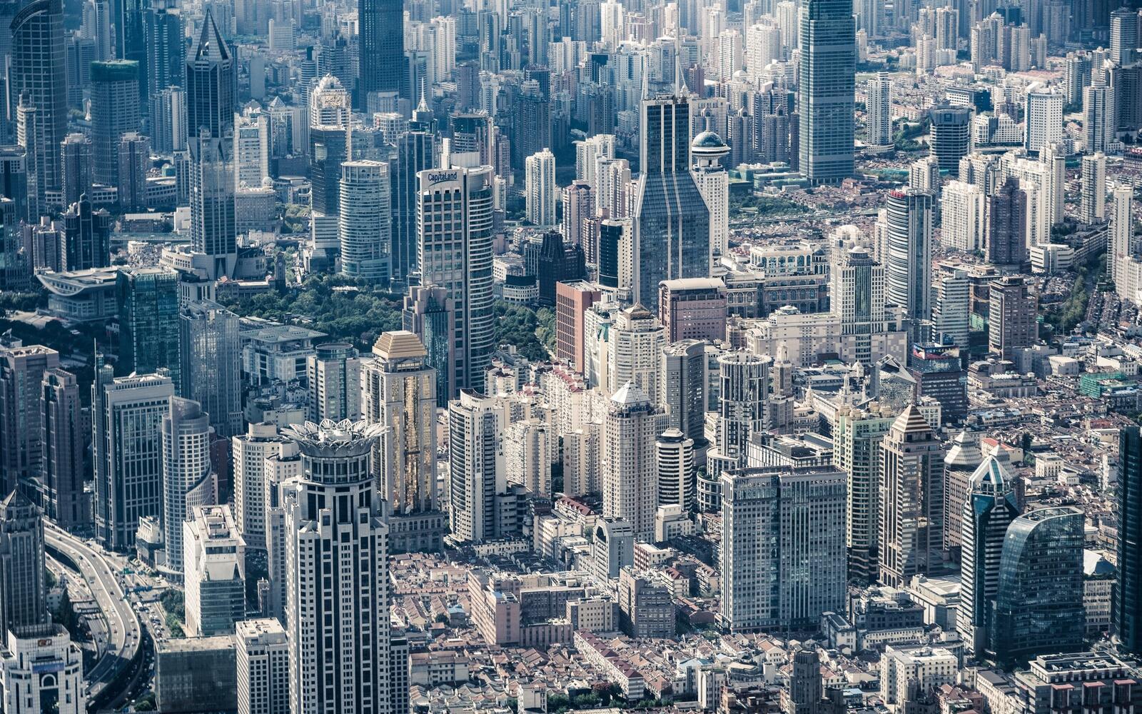 Бесплатное фото Небоскребы в китайском городе Шэньчжэнь вид сверху